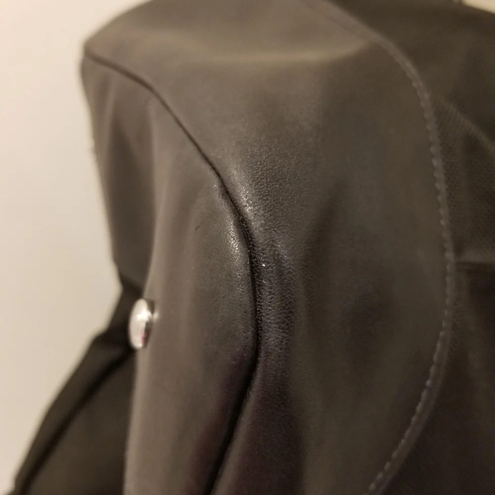 Tumi Black Nylon Tote with Leather Accents